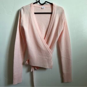 BLOCH pink ballet crossover cardigan